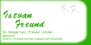 istvan freund business card