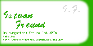 istvan freund business card